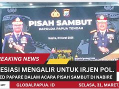 Apresiasi Mengalir untuk Irjen Pol. Alfred Papare dalam Acara Pisah Sambut di Nabire.