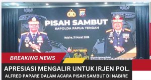 Apresiasi Mengalir untuk Irjen Pol. Alfred Papare dalam Acara Pisah Sambut di Nabire.
