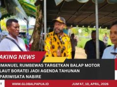 Imanuel Rumbewas Targetkan Balap Motor Laut Boratei Jadi Agenda Tahunan Pariwisata Nabire