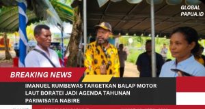 Imanuel Rumbewas Targetkan Balap Motor Laut Boratei Jadi Agenda Tahunan Pariwisata Nabire