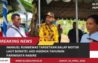 Imanuel Rumbewas Targetkan Balap Motor Laut Boratei Jadi Agenda Tahunan Pariwisata Nabire