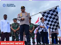 Sambut HUT Ke-2, Polda Papua Tengah Gelar Lomba “Race Motor Tempel” di Nabire