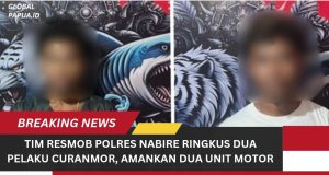 Tim Resmob Polres Nabire Ringkus Dua Pelaku Curanmor, Amankan Dua Unit Motor