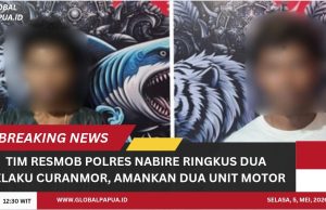 Tim Resmob Polres Nabire Ringkus Dua Pelaku Curanmor, Amankan Dua Unit Motor
