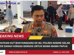 Semarakkan HUT Bhayangkara ke-80, Polres Nabire Gelar Donor Darah Hingga Bansos untuk Mama-Mama Papua