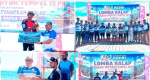 Ditpolairud Polda Papua Tengah Sukses Gelar Final Lomba Balap Perahu 15 PK di Pantai Nabire