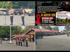 Kapolres Nabire Pimpin Apel Kesiapsiagaan Pengamanan Aspirasi Masyarakat