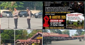 Kapolres Nabire Pimpin Apel Kesiapsiagaan Pengamanan Aspirasi Masyarakat