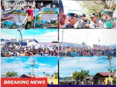Aksi Damai Simapitowa Tuntut DPR Papua Tengah Desak TNI Cabut Papan Batas Wilayah di KM 95 dan KM 102