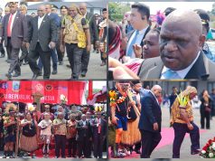 Hadiri Upacara HUT Ke-81 RI di Nabire, MenHAM: “Jangan Hanya Dirasakan di Pusat Kota”