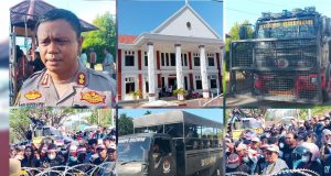Polres Nabire Kawal Persidangan Kasus Waroki Berlangsung Aman dan Kondusif
